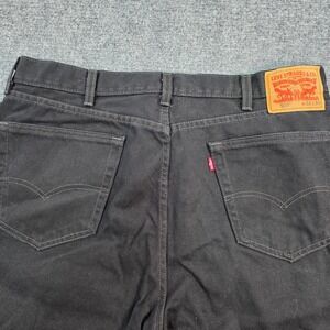 Levi's 505 Regular Fit Jeans‎ Mens W38 L30 Black Denim Classic Casual